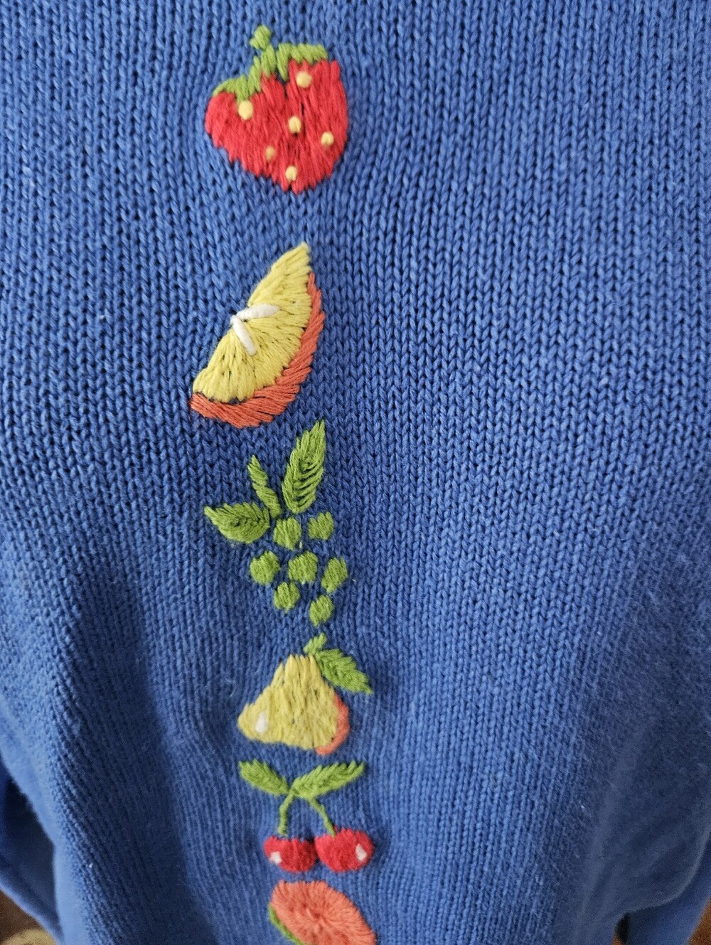 VTG 90s Eagle's Eye Fruit Sweater Large - Picture 3 of 6